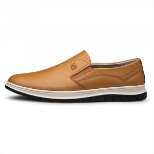 Mulinsen Повседневные кожаные туфли мужские низкие черные/светло-коричневые/экрю - светло-коричневые на флисовой подкладке