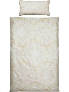 Тонкое фланелевое постельное белье бежевого цвета Erwin Müller, 200x200 (2x 80x80 см)