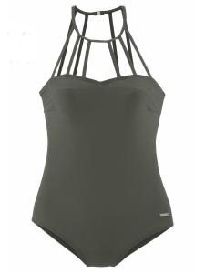 Купальник с высоким вырезом BRUNO BANANI, оливковый