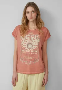 Футболка gewaschenes mit с принтом спереди Qs, Papaya