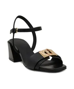 Кожаные сандалии на каблуке Furla, черный