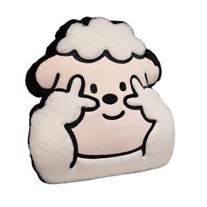 Ten Thousand Children's Music Милый и забавный плюшевый поросенок с жестом мира, разноцветный розовый, плюшевая игрушка, высота 38см