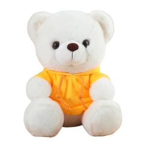 Плюшевая кукла милый медвежонок 25 см высотой Tak Bebe, желтый/белый