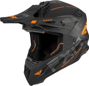Шлем FXR Helium Race Division с D-образным кольцом, Black/Orange