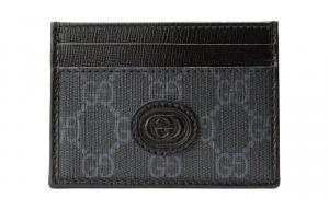 Кардхолдер GG-canvas с логотипом-нашивкой GUCCI