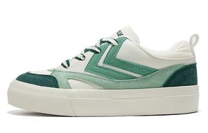 Кеды, скейтборд обувь женская низкая зеленый/бежевый Feiyue