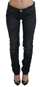 Гладкий черный выстиранный облегающий деним Yacht, Black