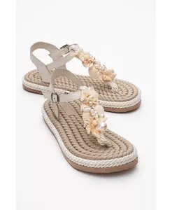 Сандалии Lely Leather Thong для женщин Forever & Always Shoes, загар/бежевый