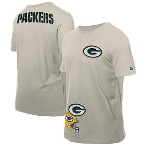 Мужская футболка light beige с нашивкой green bay packers New Era