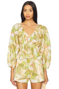 Топ Halia Misa Los Angeles, chartreuse abstract