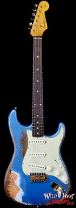 Fender Custom Shop Wild West Guitars 25-летие 1960 Stratocaster с грифом из мадьярского розового дерева, отделка Heavy Relic, цвет Lake Placid Blue, вес 7,75 фунта