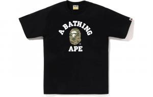 Футболка Bape FW23 LAYERED LINE Series для мужчин A Bathing Ape, черный/зеленый