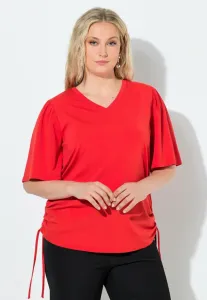 Футболка с принтом raffbänder vausschnitt flügelhalbarm Ulla Popken, Red