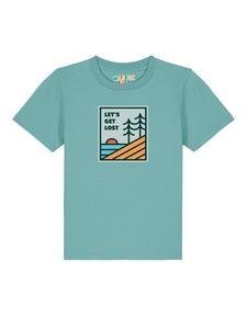 Футболка wat? Apparel, цвет teal monstera
