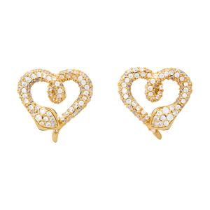 Kate Spade Серьги из сплава с кубическим цирконием и синтетической шпинелью unisex gold