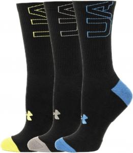 Носки Under Armour UA Phenom мужские, 3 пары, универсальный размер 8-13, Black