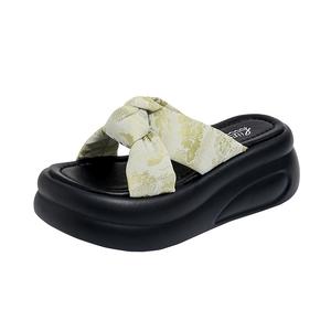 Тихие, износостойкие, амортизирующие тапочки-слайды для женщин Dragon Dance, Floral Beige