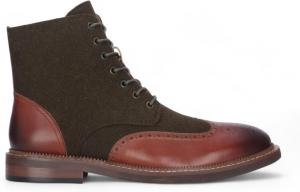 Мужские коричневые кожаные ботинки броги выше щиколотки - Clifford Infinity Leather