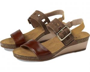 Туфли Naot Dynasty, цвет Maple Brown/Antique Brown/Marigold Leather Combo