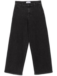 Джинсы с высокой посадкой и широкими штанинами DKNY, черный