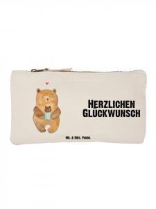 Mr. & Mrs. Panda Пенал для карандашей «Медвежонок» с надписью, белый