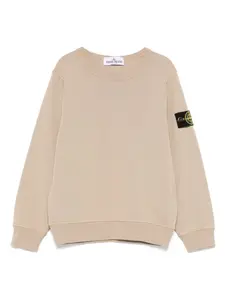 Толстовка с нашивкой Compass Stone Island Junior, нейтральный