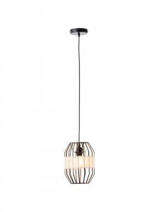 Brilliant Подвесной светильник 23 см, наклон ⌀ 23 см, черный/натуральный цвет