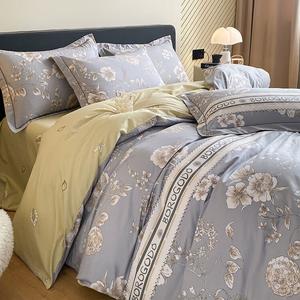 LUOLAI HOME Комплект постельного белья 4 предмета, размер 150x200 см, простыня, пододеяльник 180x220 см, 2 наволочки