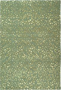 Ковер SAFAVIEH, 244 x 305 см, Nepalese Collection Aqua / Cream SZK271A ручной работы с леопардовым принтом из шерсти и шелка