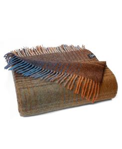 Плед из овечьей шерсти породы Шетланд от Highland Tweeds, 55 x 72 дюйма Prince of Scots, Ombre Burgundy