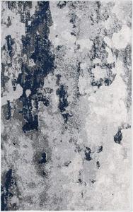 Ковер SAFAVIEH, 77 x 122 см, Adirondack Collection, Navy & Grey, современный абстрактный дизайн, не линяет и прост в уходе, идеален для помещений с высокой проходимостью: прихожая, гостиная, спальня (ADR134N)