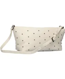 Элегантная сумка через плечо из золотистого металла Hvisk, белый