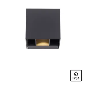 Светодиодный уличный настенный светильник BLOCK с LED-панелью, 1 шт., теплый белый, IP54 Paul Neuhaus, антрацит