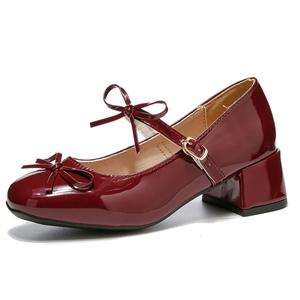 Туфли Мэри Джейн для женщин VICTORIA&VERA, Burgundy