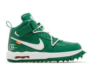 Кроссовки Nike Off-White X Air Force 1 Mid Sp Leather 'Pine Green', зеленый