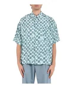 Рубашка из вискозы с узором Bonsai, синий