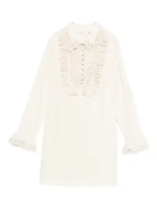 Мини-платье с оборками ZIMMERMANN, нейтральный