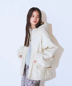 Кожаная пуховая куртка с капюшоном Jeanasis, цвет Off-White(08)