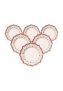 Набор тарелок Villeroy & Boch Toy's delight, 6 предметов, 28,4 см, красно-белый
