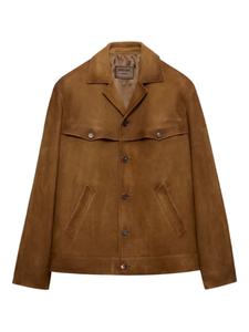 Prada замшевый пиджак, коричневый