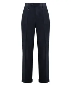 Брюки из смесовой хлопковой ткани Paolo Pecora, синий