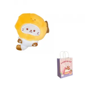 Милый брелок с плюшевой креветкой и тайяки золотая большая куриная ножка пухлая пищащая подвеска для котенка высота 7,5 см Nodding Bud Bug