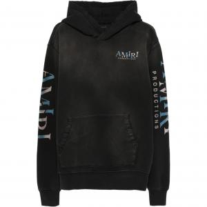 Толстовка с капюшоном "Театральная маска" AMIRI, черный