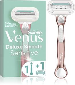 Бритва Venus extra smooth для чувствительной кожи + сменные головки Gillette, rosegold