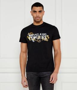 Футболка Versace Jeans Couture Slim Fit с логотипом, черный