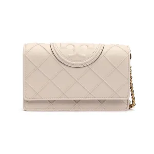 TORY BURCH Новый кремовый кошелек на цепочке Fleming