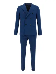 Двубортный костюм с лацканами "пик" King Marchesani, синий