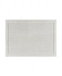 Текстурированный тканый хлопковый коврик для ванной с противоскользящей подкладкой Arkwright Home, светло-серый