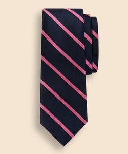 Шелковый галстук BB#3 в полоску, ремесленный, изготовлен в США.