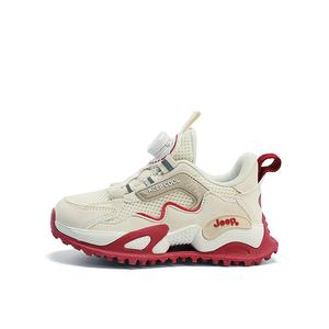 Детские кроссовки Jeep низкие бежево-бордовые